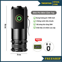 Đèn pin cầm tay mini siêu nhỏ siêu sáng ,vỏ nhôm, có móc cài DSS01