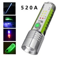 Đèn pin cầm tay mini zoom sáng xa gần 8 chế độ sáng 520A