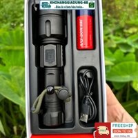 Đèn pin cầm tay siêu sáng Ray Bow1132 có zom xa gần, chế độ sạc ngược lại cho điện thoại