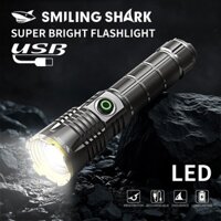 Đèn pin cầm tay siêu sáng Smiling Shark LED M60 Siêu Sáng 7000LM sạc Type-c zoom Chống Thấm Nước