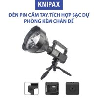 Đèn pin cầm tay siêu sáng chiếu xa 1000m, chống thấm, chống nước có chân đế, tích hợp sạc dự phòng pin 6600mAh-K1785