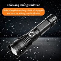 Đèn Pin Cầm Tay XHP50 Siêu Sáng Chống Nước – Đèn Pin Chiếu Xa 5 Chế Độ, Pin Siêu Khỏe