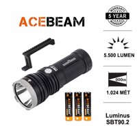 Đèn pin chiếu xa ACEBEAM K30GT KÈM PIN- LED LUMINUS độ sáng 5500lm chiếu xa 1024m dùng 3 pin 18650