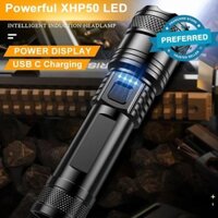Đèn pin chống nước phóng to mạnh ngoài trời Type-c Pin sạc nhanh siêu dài U9w3