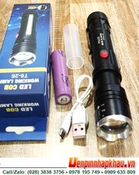 Đèn pin có cổng sạc USB Police HIEN 352-T626, Đèn pin siêu sáng Police HIEN 352-T626 bóng XML-T6 chính hãng/ Bảo hành 03 tháng