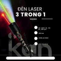 Đèn Pin Đèn Laser Tia Xanh Lá Tia Đỏ 3 Trong 1