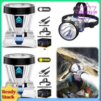 Đèn pin đèn pha công suất cao có thể sạc lại LED để cắm trại câu cá ngoài trời