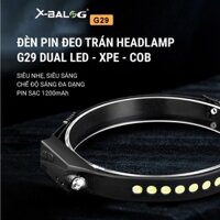 Đèn pin đeo trán Headlamp G29 Dual LED – XPE + COB (pin sạc 1200mAh)