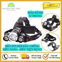 Đèn Pin Đội Đầu 3 Bóng Led Siêu Sáng HIGH POWER HEADLAMP T6, Sạc Pin Siêu Tiện Dụng, Bảo Hành 12 Tháng