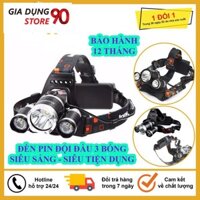 Đèn Pin Đội Đầu 3 Bóng Led Siêu Sáng HIGH POWER HEADLAMP T6, Sạc Pin Siêu Tiện Dụng, Bảo Hành 12 Tháng