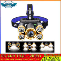 Đèn pin đội đầu 5 bóng đeo trán