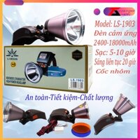 Đèn pin đội đầu chống nước LS-1903 siêu sáng chiếu xa 500-1000m vỏ hợp kim nhôm kèm choá xanh và choá vàng dây đầu