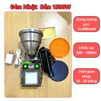 Đèn pin đội đầu Nhật Bản 1500W đa năng 2 trong 1 vừa là đèn chiếu sáng vừa là sạc dự phòng