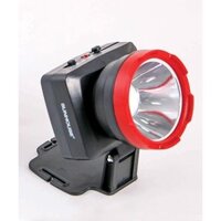 Đèn pin đội đầu SHE-5032 cỡ trung, đen đỏ, sáng trắng