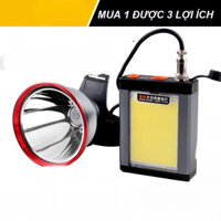 Đèn pin đội đầu siêu sáng bình rời pin khủng XJG-100 chiếu xa 2 chế độ sáng đèn kẹp bình kiêm sạc dự phòng có đèn phụ