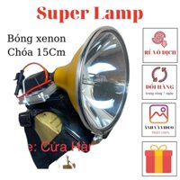 Đèn pin đội đầu siêu sáng đèn kẹp bình ác quy 12V mã A999 bóng Xenon  chóa 15cm