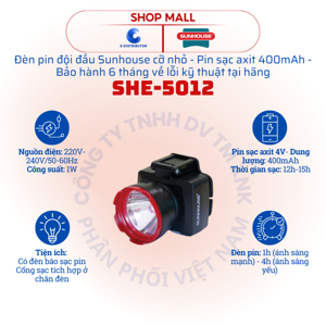 Đèn pin đội đầu Sunhouse SHE5012