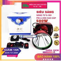 Đèn Pin Đội Đầu YUXING 8128 500W Đèn Kín Nước Pin bền bỉ đèn soi ếch đèn mỏ đi rừng ánh sáng vàng và trắng