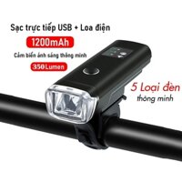 Đèn Pin Gắn Phía Trước Xe Đạp Leo Núi Siêu Sáng Có Cổng Sạc USB