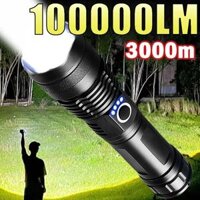 Đèn pin hợp kim nhôm sạc di động ánh sáng mạnh pháo laser siêu sáng độ bền lâu ngoài trời đa chức năng khẩn cấp ánh sáng làm việc x71