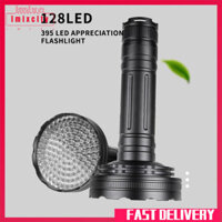 Đèn pin Imixcity Blacklight, Máy dò nước tiểu cho thú cưng 128 LED 395nm cho nước tiểu cho chó / mèo, Máy dò bọ cạp hợp kim nhôm để xác định tiền giả