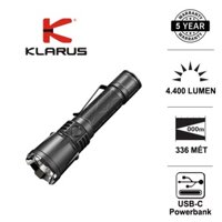 Đèn pin Klarus XT21X Pro sáng 4400 lm chiếu xa 336m sạc Type-C pin 21700 5000mAh tính năng PowerBank