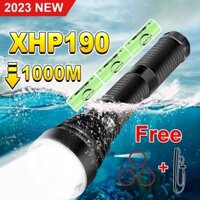 Đèn pin lặn chuyên nghiệp mới 8000lumen Đèn pin dưới nước IPX8 Đèn pin chống nước ngoài trời Ánh sáng dưới nước
