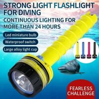 Đèn pin lặn sâu công suất cao Chiếu sáng dưới nước chuyên nghiệp Lặn chống nước Đèn mạnh LED cắm trại ngoài trời