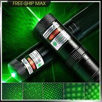 Đèn pin laser 303 ánh sáng xanh - kim loại nhiều chế độ đèn độc đáo đầu đủ phụ kiện và full box