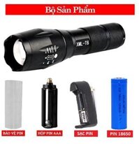 Đèn pin laser Đèn Pin XML_T6 Tặng Kèm Pin Và Cục Sạc Loại Xịn Nhỏ Gọn Tích Hợp Nhiều Chức Năng Soi Sáng