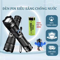Đèn Pin Lato XHP Siêu Sáng Cầm Tay Pin Trâu 26650 Vỏ Kim Loại Chống Nước Bền Bỉ  5 chế độ chiếu sáng BH 3 Năm