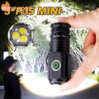 Đèn Pin LED 3 Bóng Mini Siêu Sáng Sạc USB Tích Hợp Pin Kèm Kẹp Và Đuôi Đèn - Hàng mới về