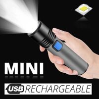 Đèn pin LED có thể sạc lại Đèn cắm trại chống nước Đèn pin T6 có thể phóng to