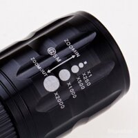 Đèn pin LED mạnh mẽ có thể lấy nét, zoom ba cấp độ, đèn pin mini bằng hợp kim nhôm, quà tặng đèn pin bán chạy