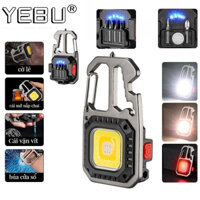 Đèn Pin Led Mini Siêu Sáng Đèn Pin Móc Khóa Dùng Mở Nắp Chai Đa Năng ,Tích điệ và Nhấp Nháy - Sạc
