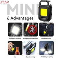 Đèn pin LED Mini ZSDN 4 chế độ ánh sáng Đi bộ đa chức năng