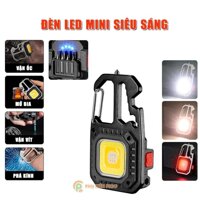 Đèn pin led móc khóa mini siêu sáng có đầu vít – Đèn móc khóa led COB pin sạc usb