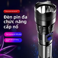 Đèn pin LED sạc lại nhỏ gọn di động siêu sáng mạnh mẽ, đèn pin câu cá ngoài trời cắm trại siêu chống nước