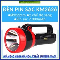 Đèn pin led sạc tích điện kiêm Đèn bàn Đèn ngoài trời dự phòng mất điện KM2626 / KM2651,loại pin trâu dễ sử dụng