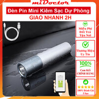 Đèn Pin Led Siêu Sáng Mini Có Sạc USB Kiêm Sạc Dự Phòng Lại Cho Điện Thoại Khẩn Cấp - Chính Hãng Amalife - Xám Trắng