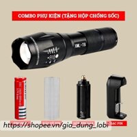 Đèn pin led siêu sáng XML T6 police bin mini cầm tay chống nước chiếu xa sạc điệnHàng Mới Về
