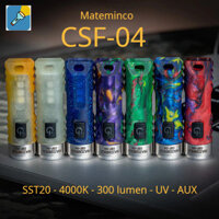 Đèn pin Mateminco CSF04 TIR SST20 300lm EDC Sạc TypeC LED UV RGB AUX móc khóa siêu nhỏ