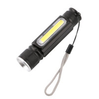 Đèn pin mini cầm tay 5in1 siêu sáng vỏ nhôm pin sạc 18650 kim dải LED thân zoom quang học,đuôi nam châm cực mạnh,đa năng