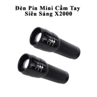 Đèn Pin Mini Cầm Tay Siêu Sáng X2000 Đa Năng