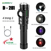 Đèn Pin Mini Đa Năng Siêu Sáng D 281 Thiết Kế Nhôm Hàng Không 6063 Led SST 20 Màu 4K Có Nam Châm Khuy Cài