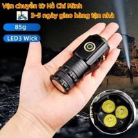 Đèn Pin Mini P35 2000LM Pin 18350 Sạc Type-C IP68 Chống Nước đèn mini siêu sáng ,Đa Năng Thiết kế bút kẹp đèn pin si