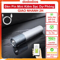 Đèn Pin Mini Siêu Sáng Kiêm Sạc Dự Phòng Khi Khẩn Cấp SCR03 - Chính Hãng dododios - Xám Trắng