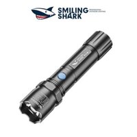 Đèn pin mini SMILING SHARK siêu sáng 3 chế độ kèm sạc USB mang theo du lịch dã ngoại