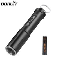 Đèn pin móc khóa Mini LED BORUiT RJ11 120LM Đèn lồng bỏ túi chống nước đa chức năng