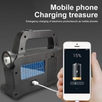 Đèn Pin Năng Lượng Mặt Trời HB 6169, Đèn Làm Việc Cầm Tay COB 3 Chế Độ Chiếu Sáng 20W Siêu Mạnh Sạc Khẩn Cấp